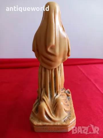Стара Френска Статуетка Коленичещата Дева 1960те , снимка 5 - Антикварни и старинни предмети - 48527850