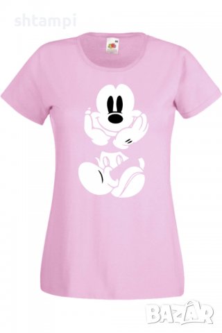 Дамска Тениска Mikey Mouse Smile,Изненада,Повод,Подарък,Празник, снимка 2 - Тениски - 37641552