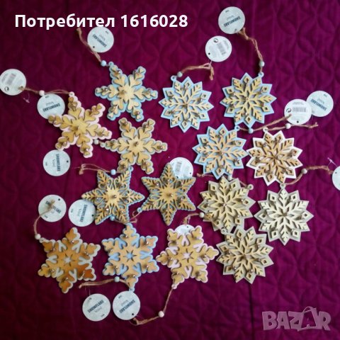 Нови дървенни Коледни играчки със звънчета., снимка 1