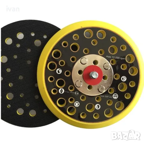 Опорна плоча 150 mm 44 дупки, средна, захващане 5/6-24, за шлайфане на абразиви с таралежи 