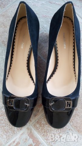 Официални дамски черни обувки с ток., снимка 2 - Дамски елегантни обувки - 33002710