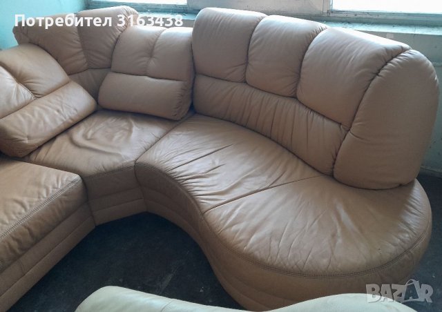 Ъглов диван естествена кожа, снимка 6 - Дивани и мека мебел - 37912474