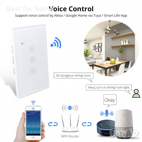 Смарт WiFi кючове- комплект от 2 бр -  съвместим с Amazon Alexa и Google Assistant, бял, снимка 2 - Друга електроника - 37678780