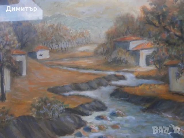 Пейзаж гваш 43х30см., снимка 3 - Картини - 48354842