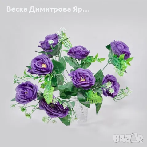 Изкуствени рози – Стилна и трайна декорация в пет изящни цвята, снимка 5 - Декорация за дома - 50320895