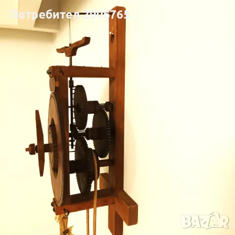 Стенен часовник дървен Anno 1640 работещ, снимка 4 - Антикварни и старинни предмети - 49117790