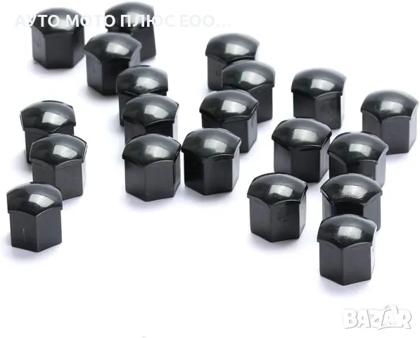 Комплект капачки за болтове на джантите 19мм - ЧЕРНИ 20бр., снимка 4 - Аксесоари и консумативи - 47482813