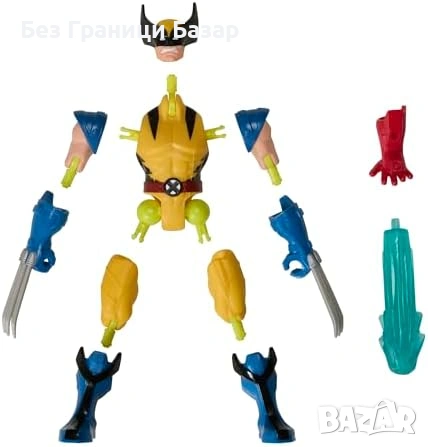 Нова Marvel Wolverine MixMashers 5” Екшън фигура Комбиниране части 4+, снимка 10 - Други - 53390688