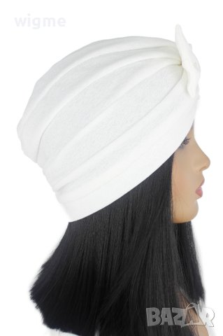 Тюрбан за коса с пандела в бяло, снимка 2 - Аксесоари за коса - 40511272