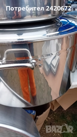 Големи  казани  неръждавейка, снимка 3 - Антикварни и старинни предмети - 52822823