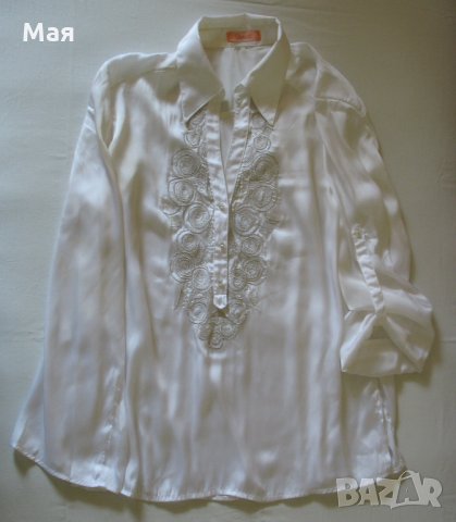 Нова копринена риза с красива бродерия