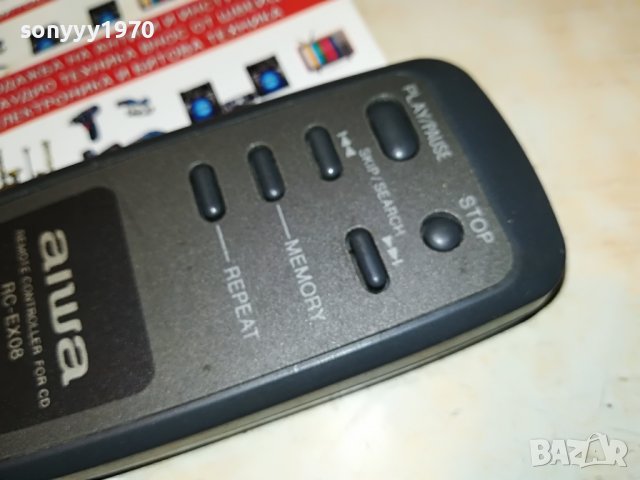 AIWA RC-EX08 REMOTE FOR CD-ВНОС SWISS 1506222034, снимка 4 - Други - 37098862