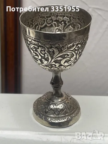 Сребърна старинна чаша, снимка 4 - Антикварни и старинни предмети - 50321020