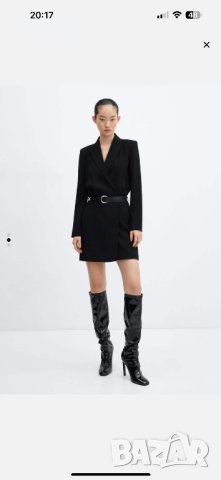 Рокля Mango тип блейзър с коланче, снимка 2 - Рокли - 43991371