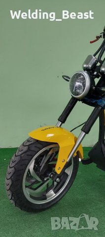 Електрически чопър  HARLEY-DAVIDSON Yellow 2500W/60V/20AH, снимка 8 - Мотоциклети и мототехника - 39292575