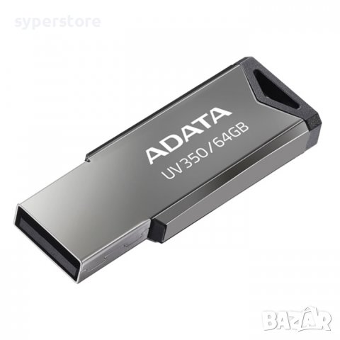 USB Флаш памет, 64GB, U3.2, A-Data UV350, черна, SS300249, снимка 1 - USB Flash памети - 38487417