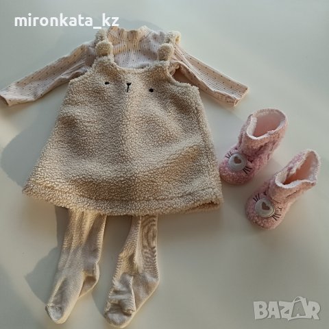 Бебешка рокля с боди и ботушки нови !, снимка 4 - Комплекти за бебе - 43090155