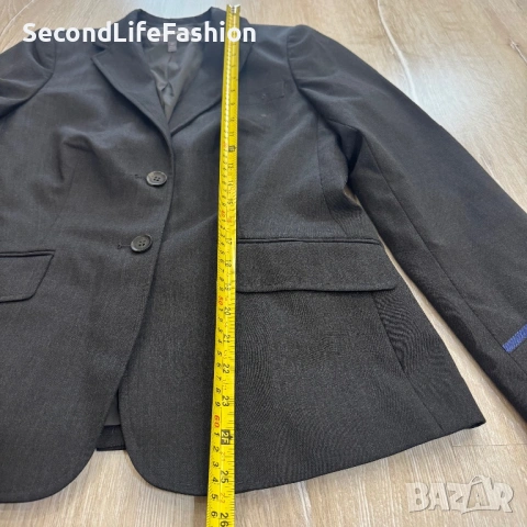Вълнено сако за стюардеса American Airlines Twinhill, размер S в тъмносиво, снимка 5 - Сака - 53382751