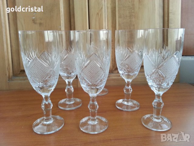 Кристални чаши , снимка 6 - Антикварни и старинни предмети - 37412163
