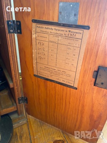 Стар микроскоп антикварен, снимка 5 - Антикварни и старинни предмети - 43076789