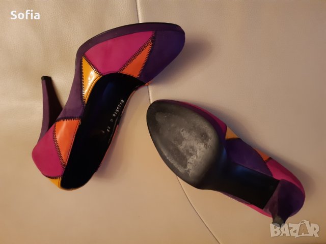 Токчета ала Гауди стил-цветно:) И Barracuda, И Лорена естествена кожа,велур и лак- над 45% отстъпка, снимка 7 - Дамски елегантни обувки - 32317249