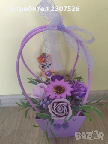 Кошнички с цветя , снимка 7 - Изкуствени цветя - 51584242