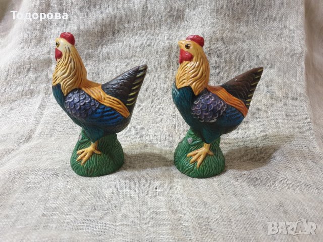 Чифт фигурки -порцелан,майолика,бисквит, снимка 3 - Антикварни и старинни предмети - 43151420