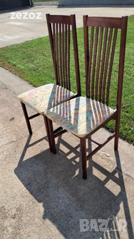 Столове-2бр. трапезни масив орех №014, снимка 3 - Столове - 52622740