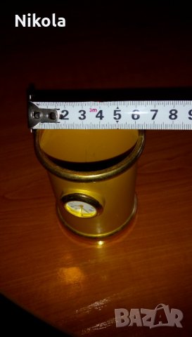 Метален златист моливник с часовник, снимка 11 - Други - 35471350