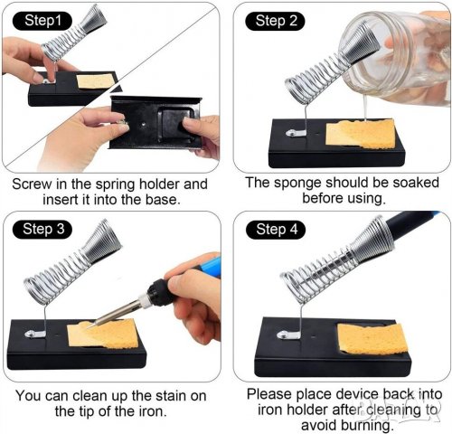 Поялник, Мултицет, Комплект за запояване с мощен поялник с терморегулатор и аксесоари, с мултиметър, снимка 7 - Друга електроника - 38787423