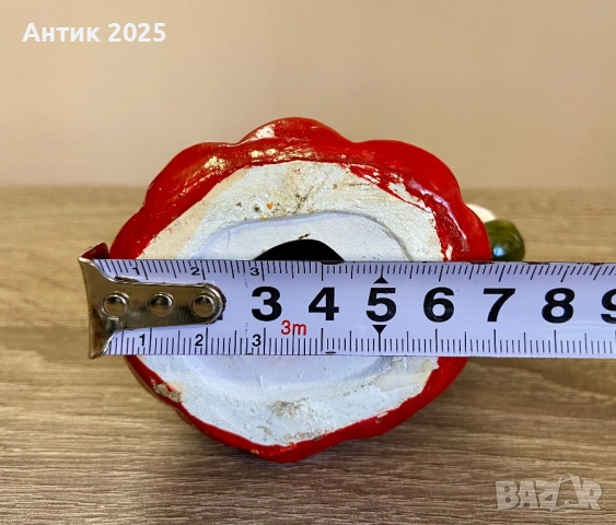 Винтидж керамична фигурка „Дядо Коледа“, снимка 5 - Антикварни и старинни предмети - 53597429