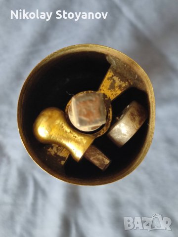 Стара месингова мелничка за кафе, снимка 5 - Антикварни и старинни предмети - 37799636