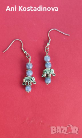 Обеци стомана със кристал, снимка 11 - Обеци - 23266456