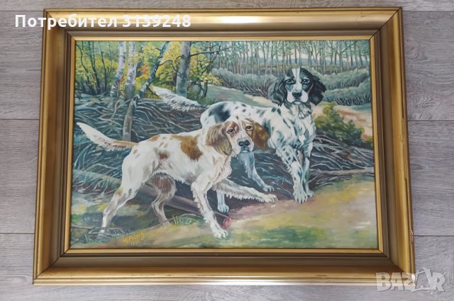 Картина масло - Hj. Frisch - Скандинавски художник