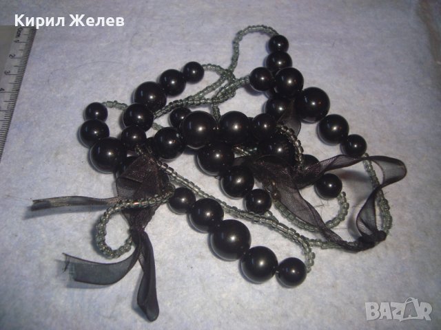 СТИЛНО ВЕЧЕРНО МЪНИСТЕНО ВИНТИДЖ - АРТ КОЛИЕ с КОПРИНЕНИ ПАНДЕЛКИ 17413, снимка 6 - Колиета, медальони, синджири - 37900507