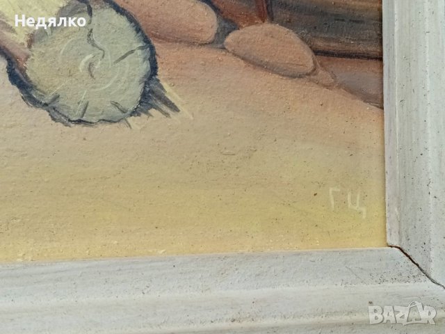 Стари картини,2бр,Георги Цигуларов,масло, снимка 10 - Други ценни предмети - 36760329