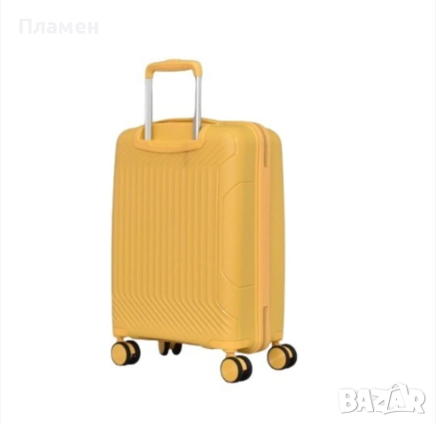 Куфар за ръчен багаж Perfect Line, PP, 20", Жълт, снимка 7 - Куфари - 52680373