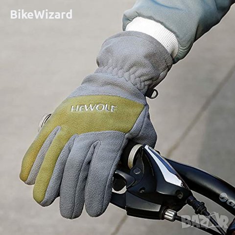 HEWOLF Дамски ръкавици противоплъзгащи се водоустойчиви топли поларени ръкавици НОВИ, снимка 5 - Спортна екипировка - 37138663