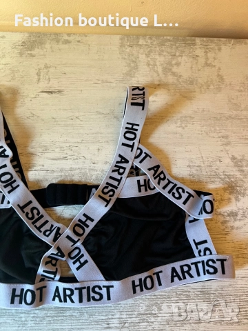 Нов комплект с черен цвят с бели еластични ленти с надпис hot artist 🖤🩶🤍🖤🩶🤍, снимка 6 - Бельо - 52236283