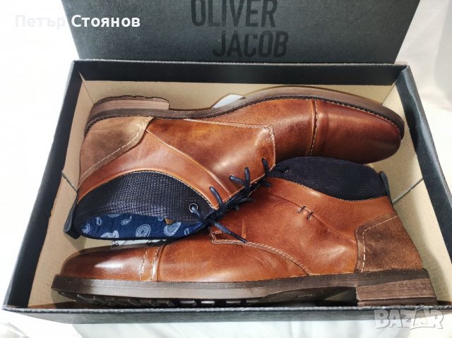 Много елегантни мъжки кларкове от естествена кожа Oliver Jacob №46, снимка 10 - Мъжки боти - 36762285