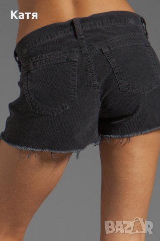 Къси панталонки J Brand сиво кадифе , снимка 7 - Къси панталони и бермуди - 26635068