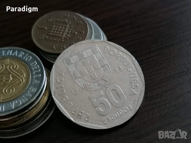 Монета - Португалия - 50 ескудо | 1988г.