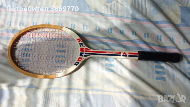 Винтидж дървена тенис ракета Donnay, снимка 2 - Тенис - 50348689