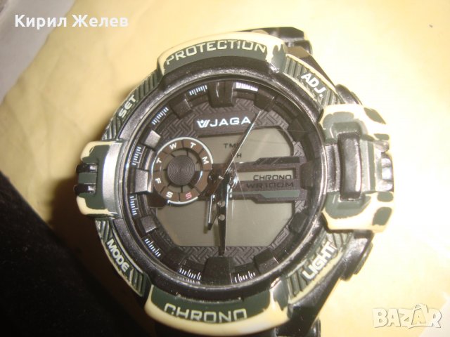JAGA МАРКОВ ВОДОУСТОЙЧИВ КВАРЦ ЕЛЕКТРОНЕН ЧАСОВНИК ХРОНОГРАФ РЯДЪК МОДЕЛ 8058, снимка 13 - Мъжки - 32857404