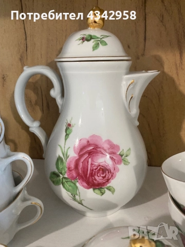 Oscar Schaller. Vintage комплект за кафе.1935-1950 г. Бавария, снимка 5 - Антикварни и старинни предмети - 52882011