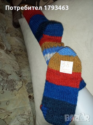 ръчно плетени чорапи размер 38, снимка 2 - Други - 38593082