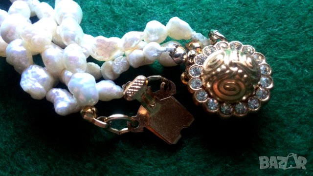 Стара гривна от естествени бели речни перли, снимка 11 - Антикварни и старинни предмети - 43528604