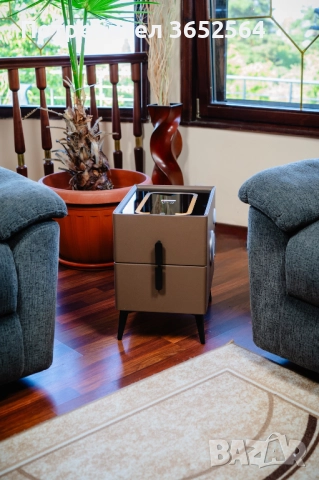 Смарт Шкаф: Модел MINI - безжично зареждане, Bluetooth стерео тонколона 20W, USB-A & USB-C, LED , снимка 2 - Шкафове - 52482467