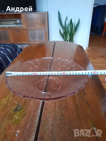 Стара стъклена фруктиера #8, снимка 3 - Други ценни предмети - 49083645