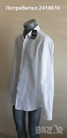 Hugo Boss H - JOE-kent-C1-214 Regular Fit Organic Cotton Finest Italian Fabric Mens Size - 43 / XL Н, снимка 8 - Ризи - 51066155